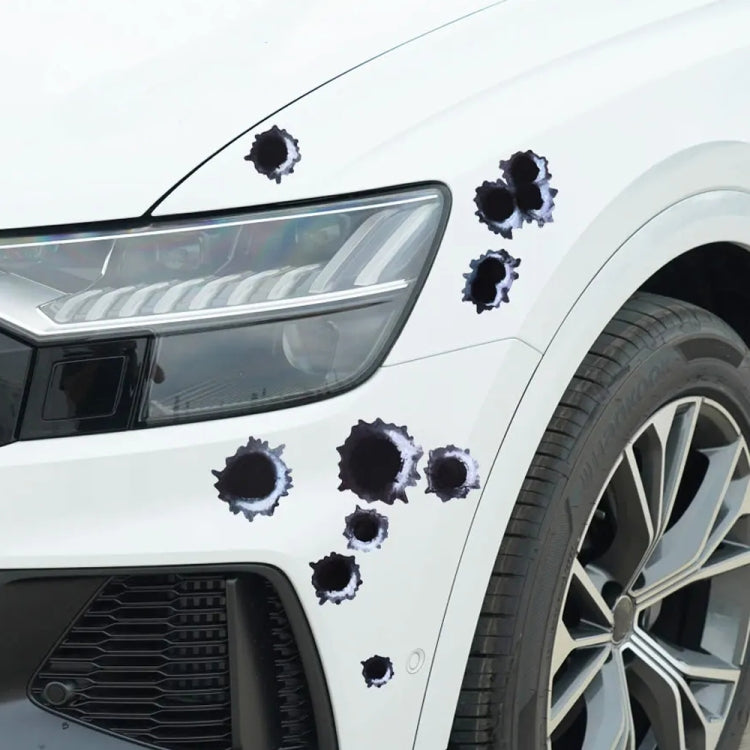 Car PVC Self-adhesive Bullet Hole Scratch Personalized Stickers