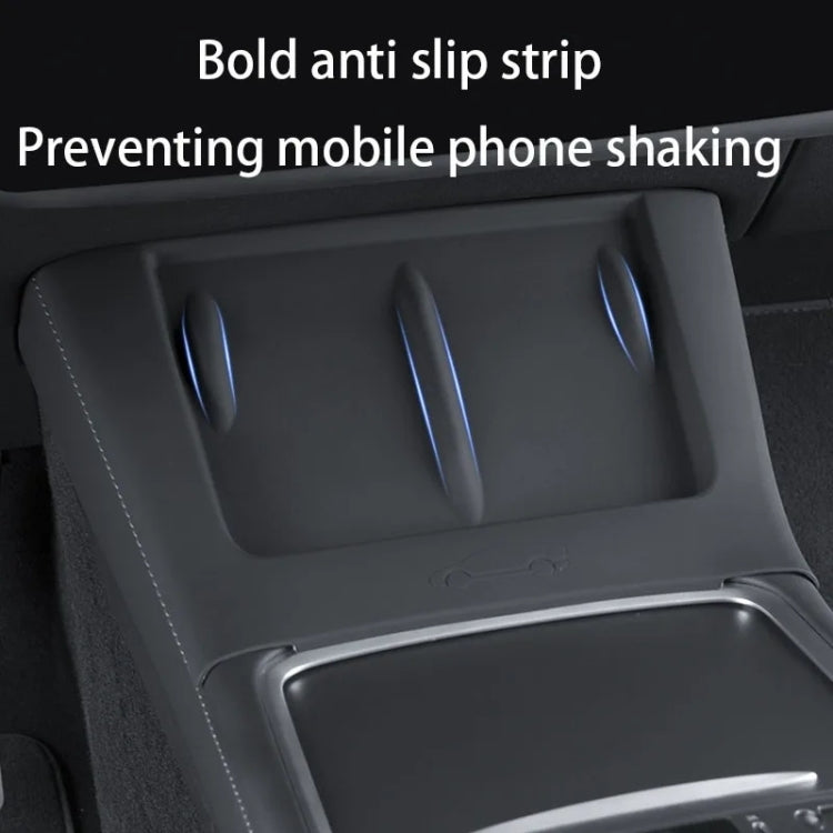 For Tesla Model 3 / Y Car Center Console Mobile Phone Wireless Charging Silicone Anti-slip Mat