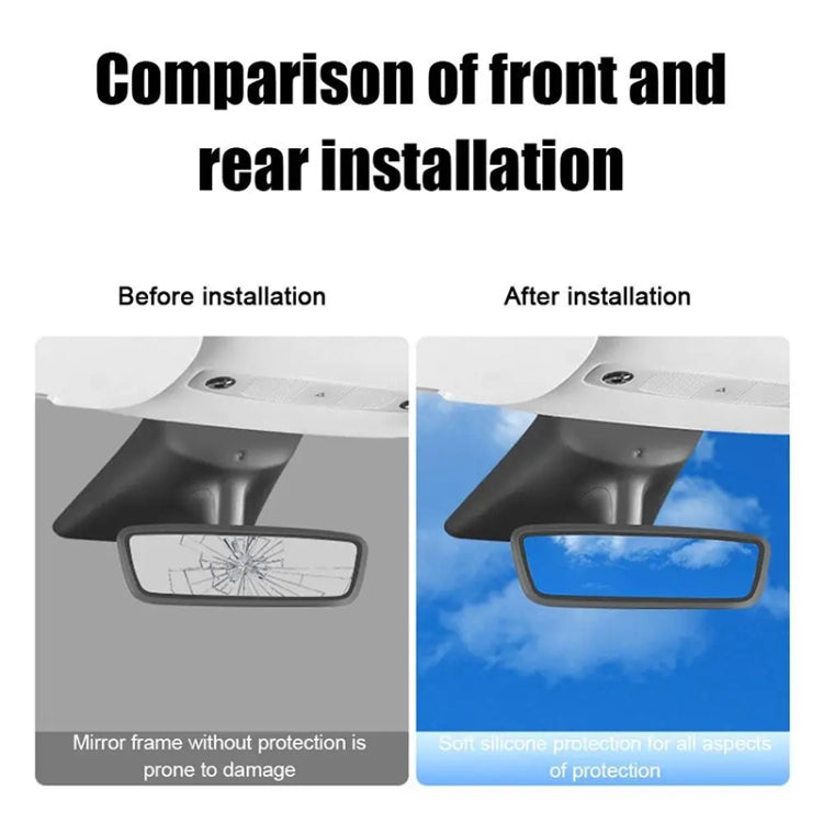 For Tesla Model 3 / Y Car Interior Rearview Mirror Silicone Protective Cover