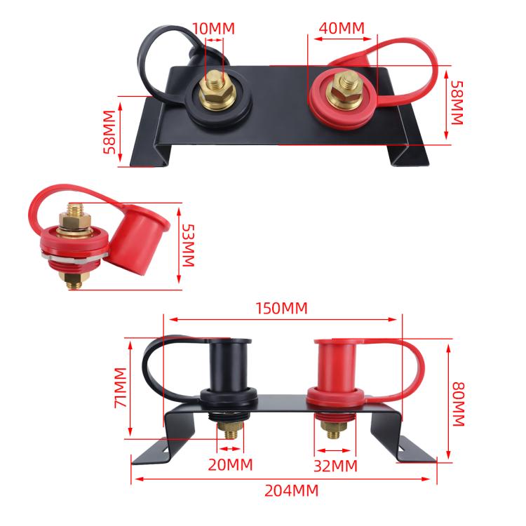 CP-5191 M10 Thin Stud Car RV Marine Battery Terminal Starter Battery Terminal Extender