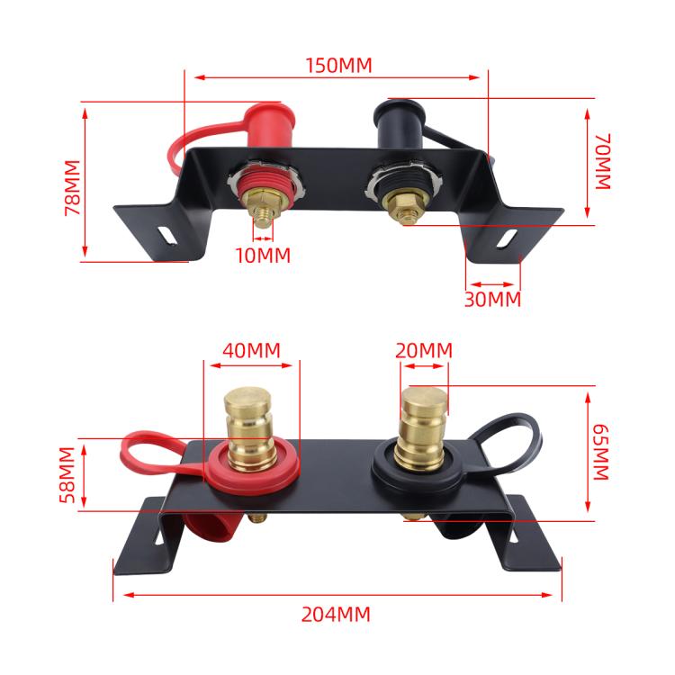 CP-5192 M10 Thick Stud Car RV Marine Battery Terminal Starter Battery Terminal Extender