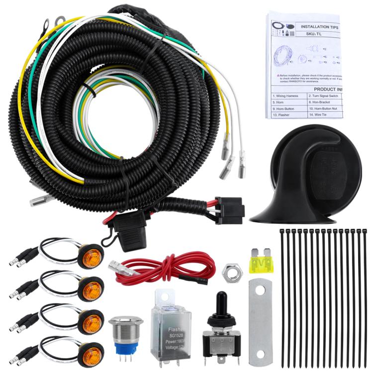 CP-5227 UTV / ATV Turn Signal Kit, Street Legal Kit with Toggle Switch