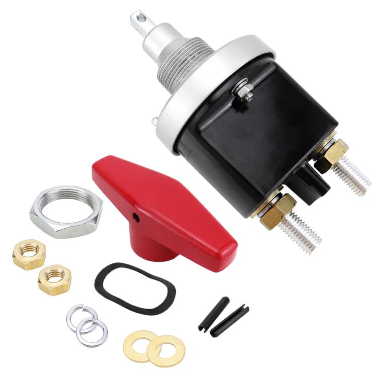 300A High Current Silver-plated Copper 12V-36V Battery Cut Off Switch with Red Handle Isolator