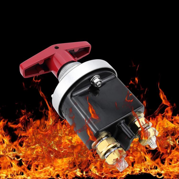 300A High Current Silver-plated Copper 12V-36V Battery Cut Off Switch with Red Handle Isolator