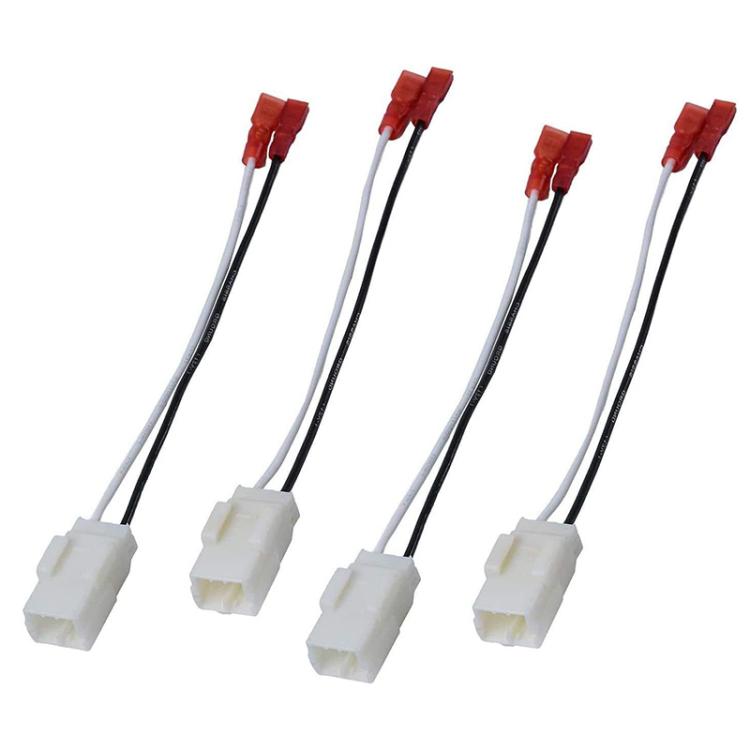 4pcs Speaker Wire Harness Adapter Car Audio Connector Cable for Jeep / Chrysler / Dodge