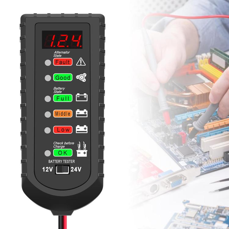12V / 24V Automotive Battery Voltage Tester