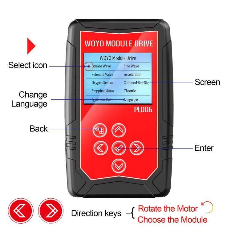 WOYO PL006 Automotive Component Sensor Offline Drive Tester for Automotive Maintenance and Inspection Sensors Auto tools
