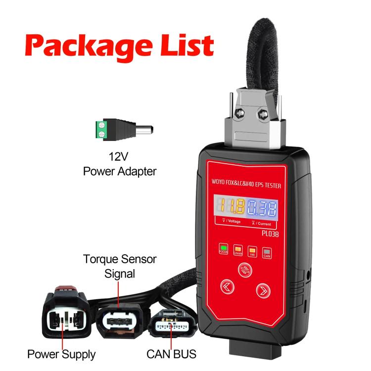 WOYO PL038 For Ford Focus, Kuga, Explorer, Lincoln, Volvo V40 Iron Shell Electric Power Steering Wheel Motor EPS Tester