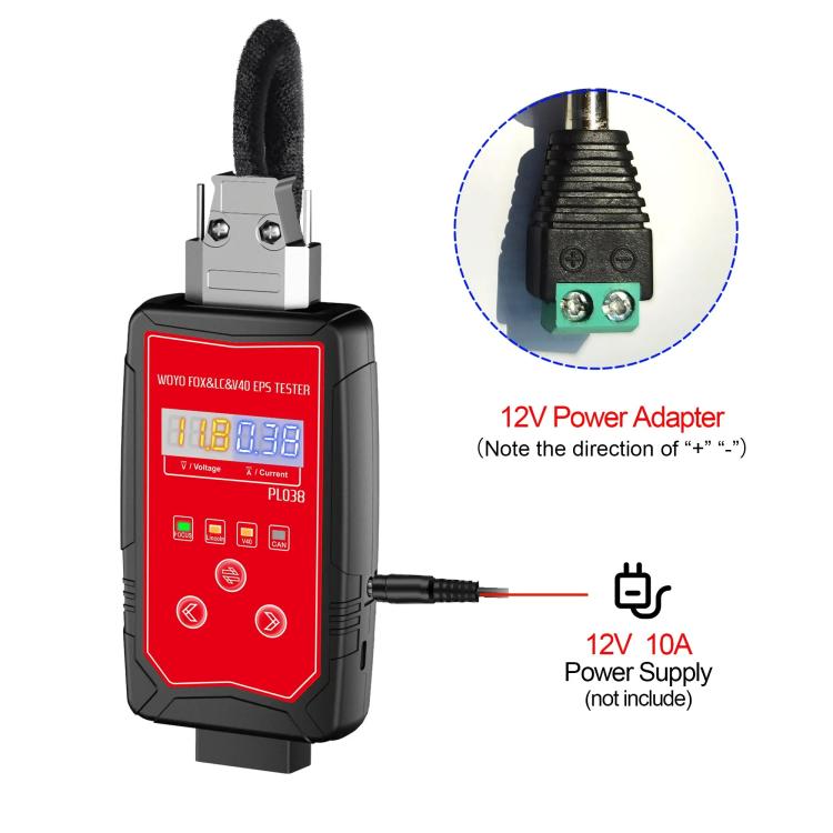 WOYO PL038 For Ford Focus, Kuga, Explorer, Lincoln, Volvo V40 Iron Shell Electric Power Steering Wheel Motor EPS Tester