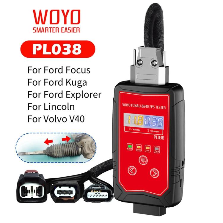 WOYO PL038 For Ford Focus, Kuga, Explorer, Lincoln, Volvo V40 Iron Shell Electric Power Steering Wheel Motor EPS Tester