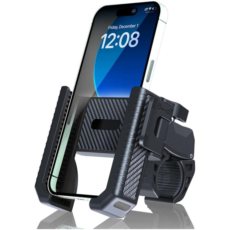 Carbon Fiber Texture Bicycle Non-slip Scooter Phone Holder