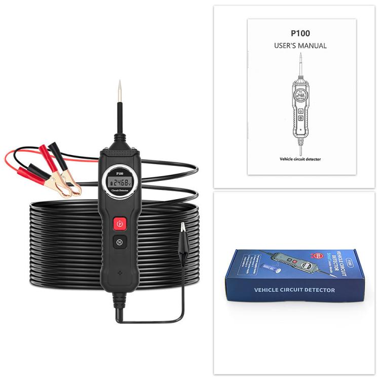 P100 5V-40V Electric Circuit Tester, Two Power Supply, Cable Length: 1.53m