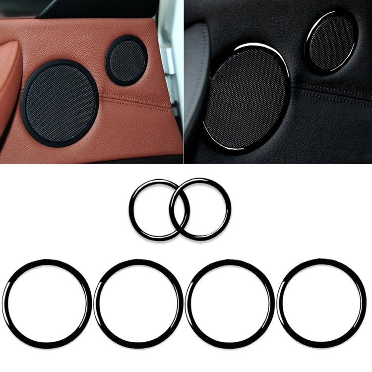 6pcs / Set Car Door Horn Ring Decorative Sticker for BMW X5 E70 2008-2013 / X6 E71 2009-2014, Left and Right Drive Universal