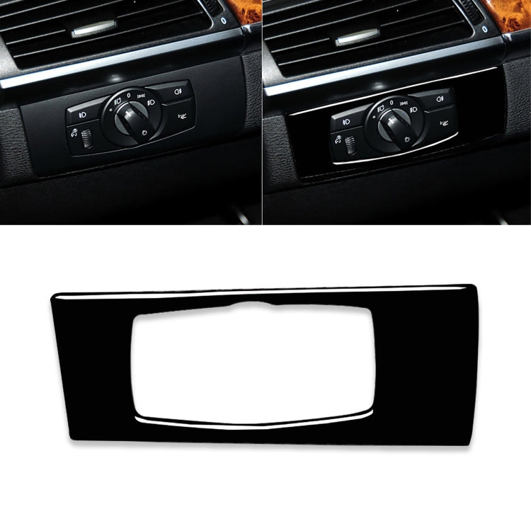 Car Left Drive Headlight Switch Panel Decorative Sticker for BMW E70 X5 / E71 X6 2008-2013