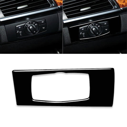 Car Left Drive Headlight Switch Panel Decorative Sticker for BMW E70 X5 / E71 X6 2008-2013