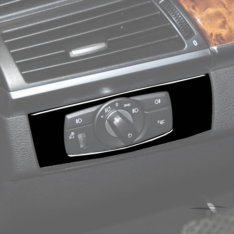 Car Left Drive Headlight Switch Panel Decorative Sticker for BMW E70 X5 / E71 X6 2008-2013