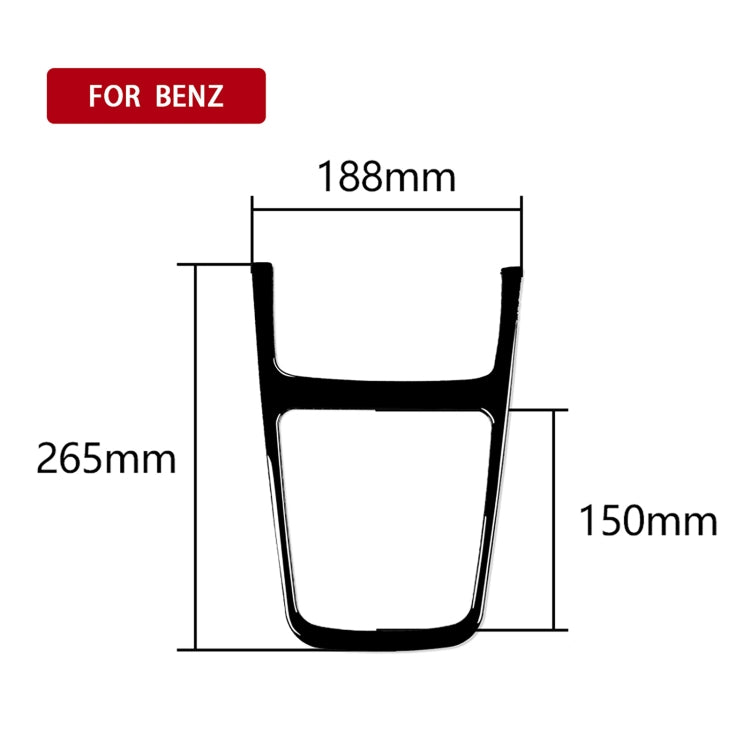 Car Central Control Storage Box Frame Decorative Sticker For Mercedes-Benz A-class 2013-2018 / CLA 2013-2017 / GLA 2015-2018, Left and Right Drive Universal