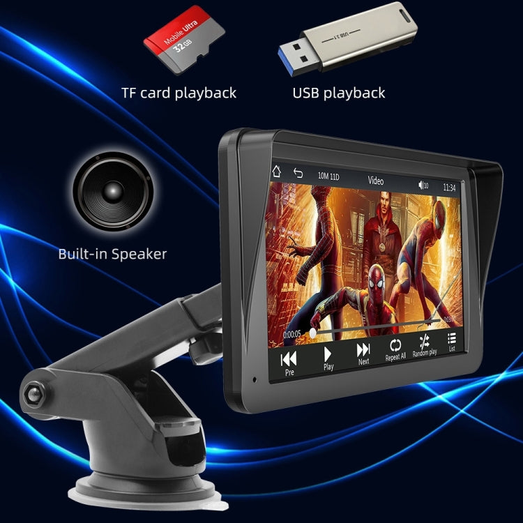 B5300 7 inch Wireless CarPlay Car Bluetooth MP5 Player, Support Mobile Phone Interconnection with Remote Control