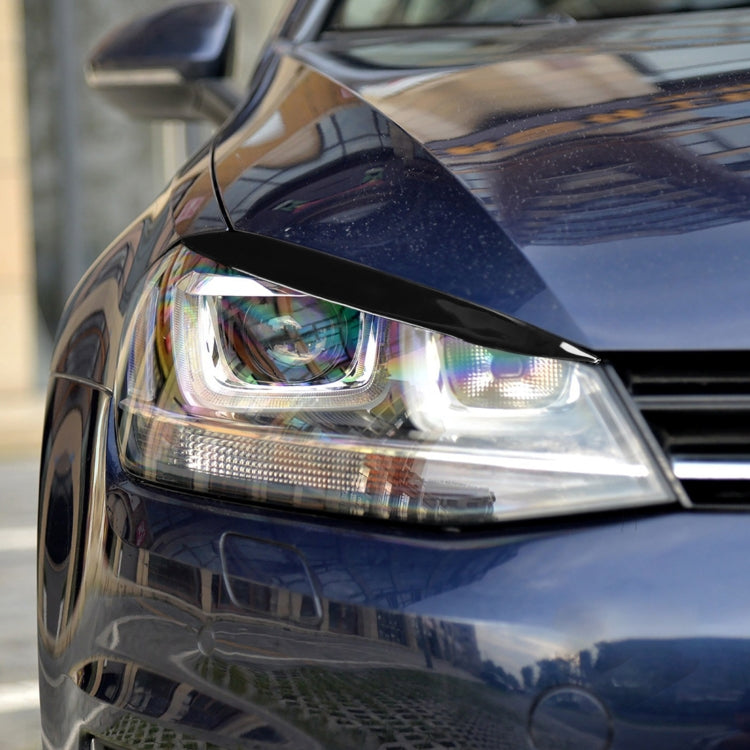 Pair Car Lamp Eyebrow Soft Decorative Sticker for Volkswagen Golf 7 / 7.5 2013-2018