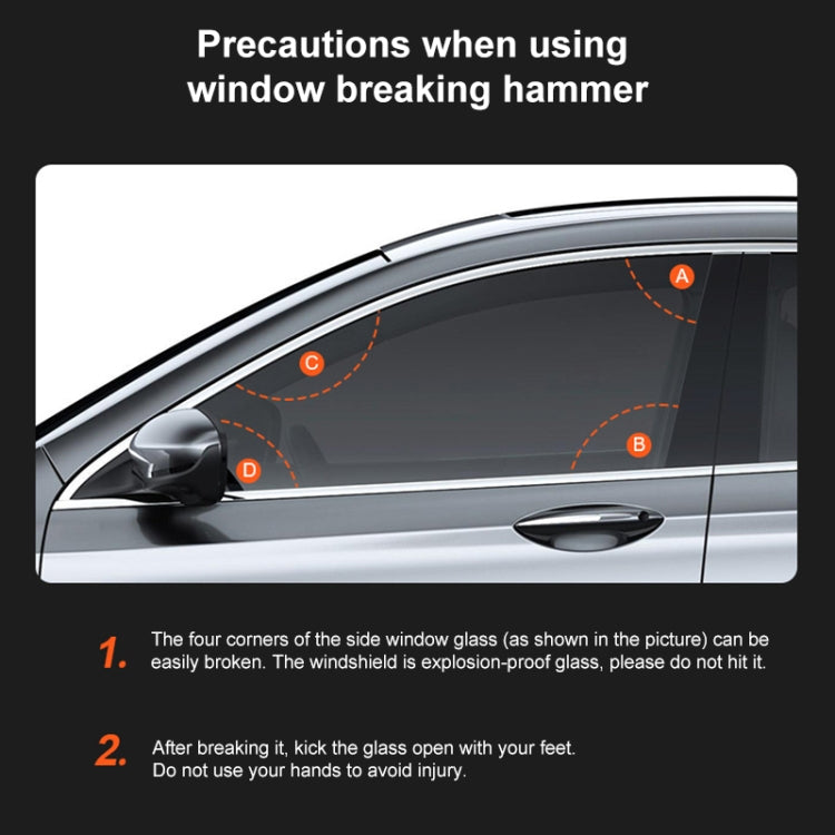 Car Multi-functional Emergency Safety Hammer Temporary Parking Dual Number Plate