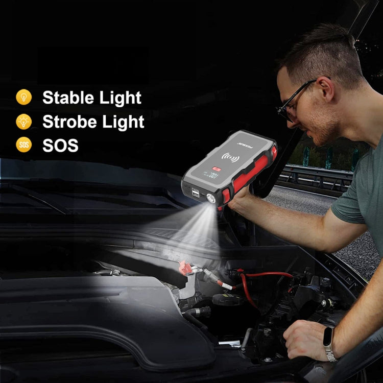 FOXSUR FJS-700 12V Car Multifunctional Wireless Charging Emergency Start Power Supply