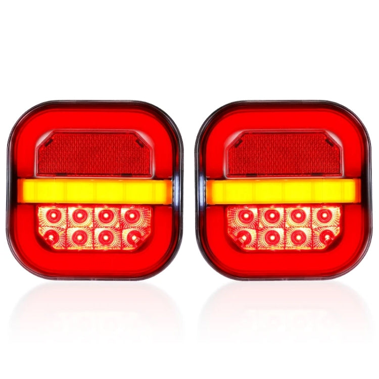2pcs 12-24V 28LEDs Square Trailer Taillight