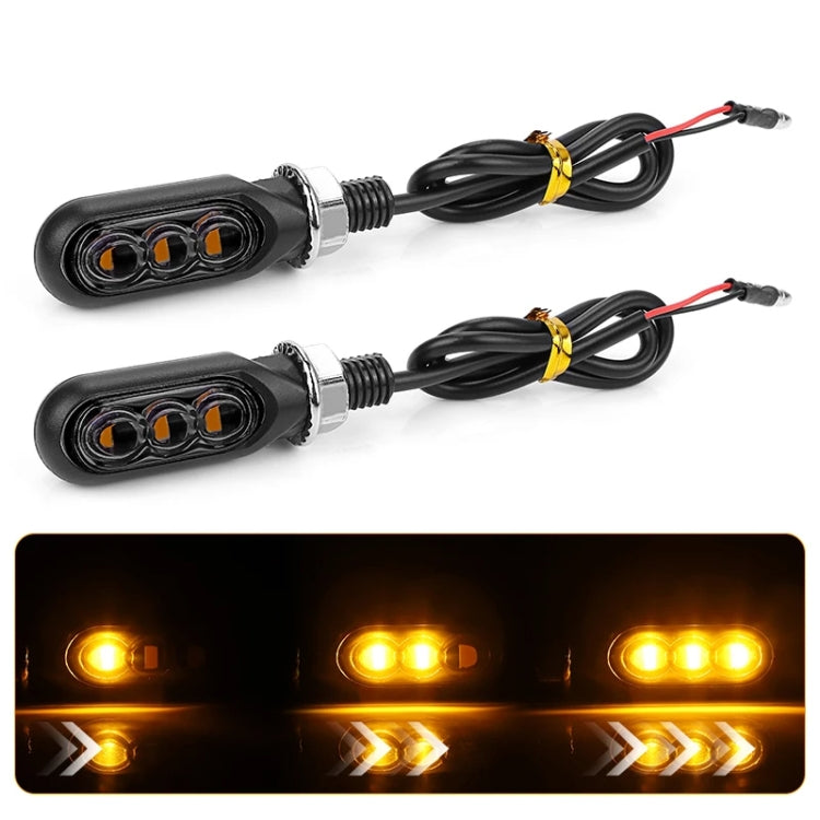 2pcs 12V 3LEDs Motorcycle Mini Water Turn Signal Light