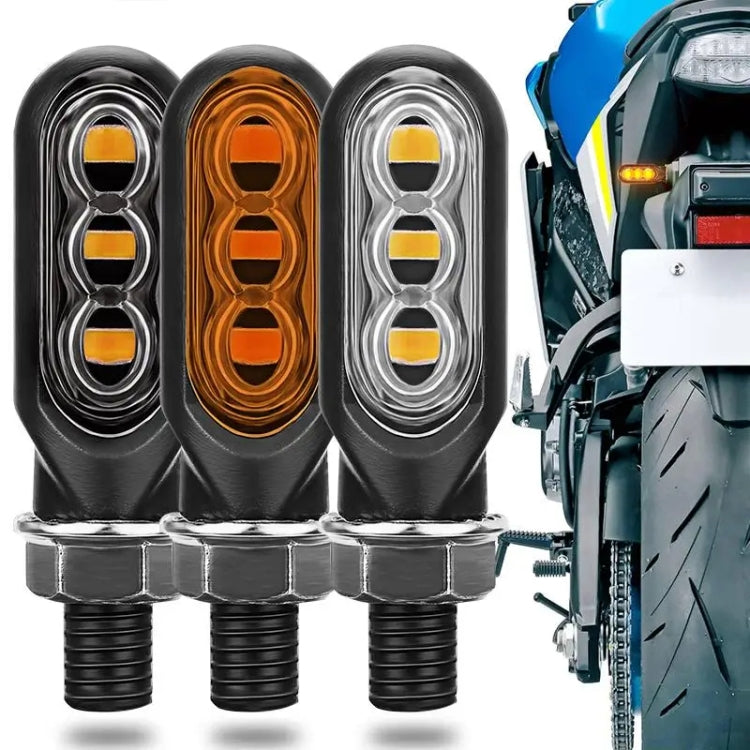 2pcs 12V 3LEDs Motorcycle Mini Water Turn Signal Light