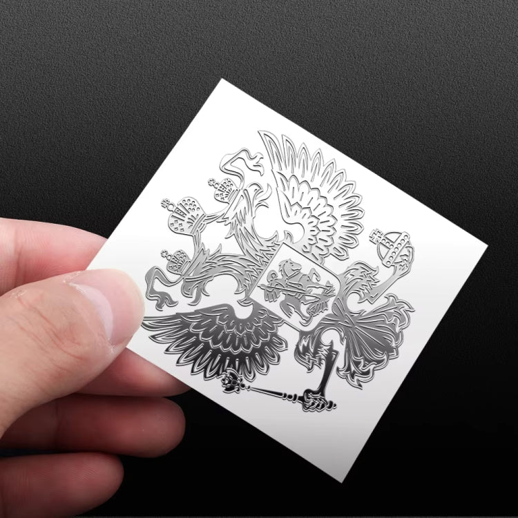 10pcs PITREW Coat of Arms of Russia Emblem Nickel Metal Car Stickers Decals