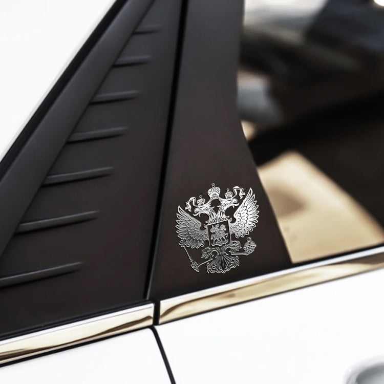 10pcs PITREW Coat of Arms of Russia Emblem Nickel Metal Car Stickers Decals