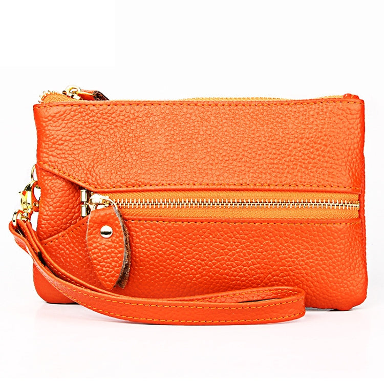 2001 Horizontal Square Litchi Texture Wallet Clutch Bag for Ladies, with Detachable Hand Strap & 6 Key Rings
