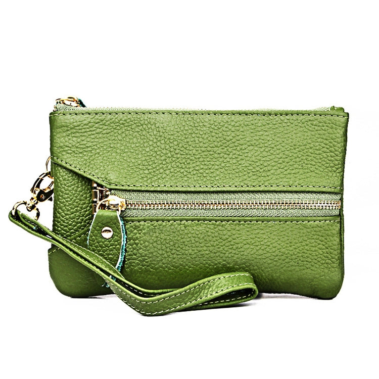 2001 Horizontal Square Litchi Texture Wallet Clutch Bag for Ladies, with Detachable Hand Strap & 6 Key Rings