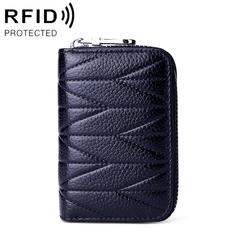 KB191 Zipper Cowhide Leather Organ Shape Multiple Card Slots Anti-magnetic RFID Wallet Clutch Bag for Ladies, KB191 Brown, KB191 Aqua Blue, KB191 Black, KB191 Dark Blue, KB191 Pink, KB191 Light Purple, KB191 Wine Red