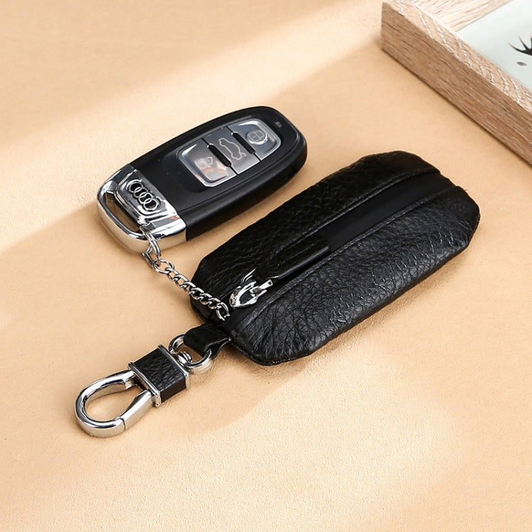 TP-9016 Litchi Texture Waterproof Zipper Car Key Bag