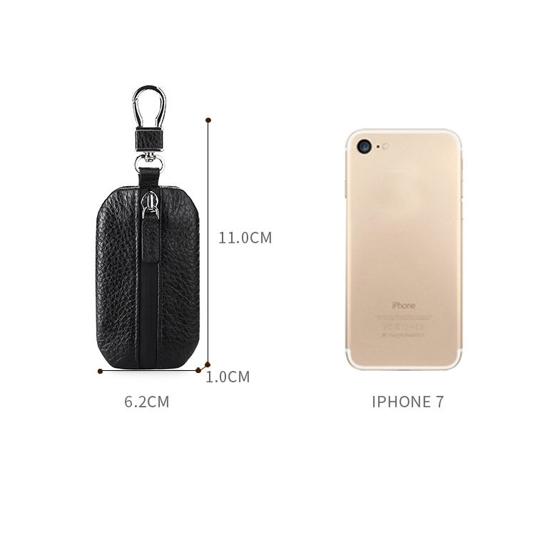 TP-9016 Litchi Texture Waterproof Zipper Car Key Bag