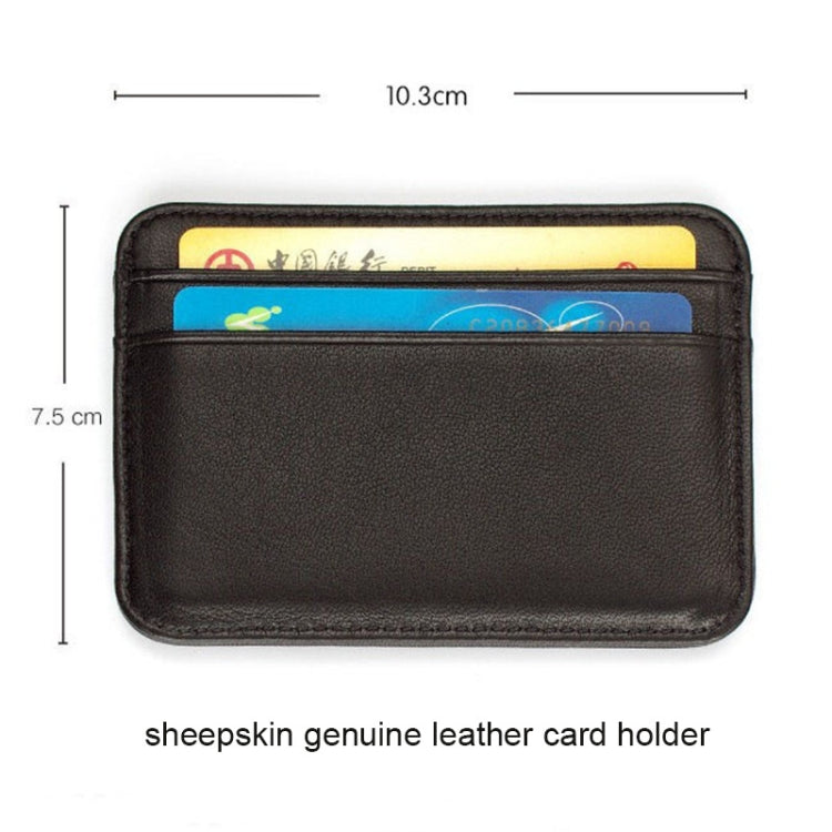 C1712H2 Sheepskin Ultra Thin Mini Convenient Card Case