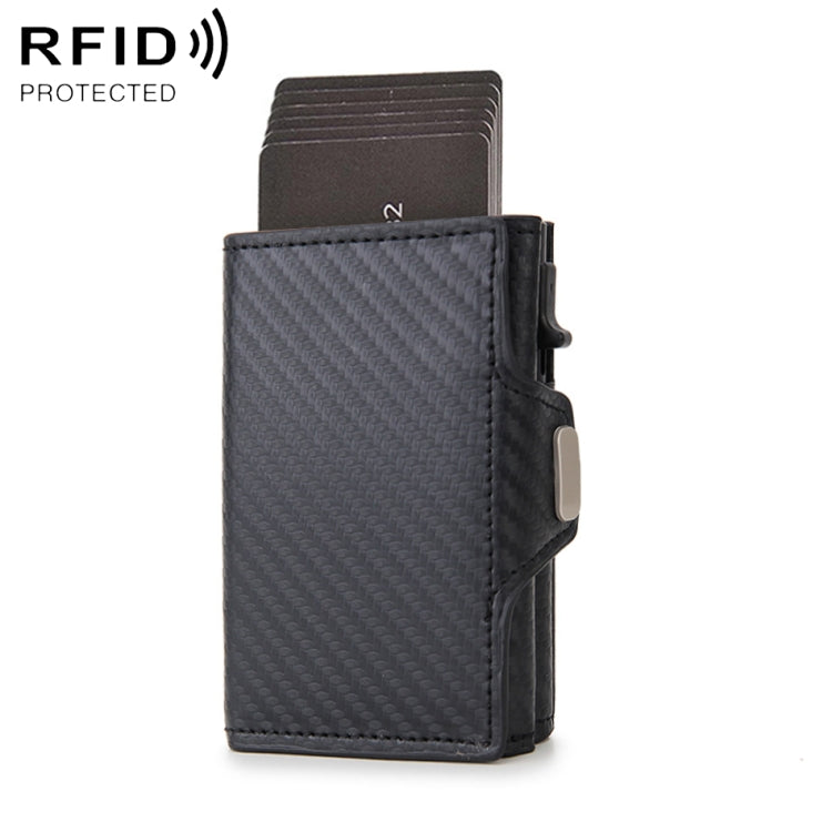 CH0727-1 RFID Carbon Fiber Zipper Multifunctional Card Package