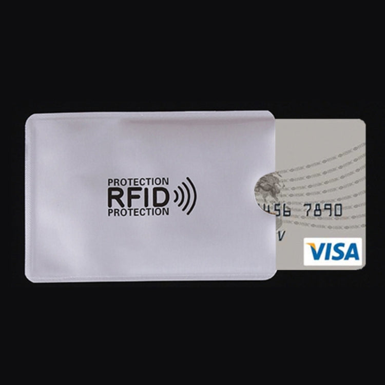 10 PCS Aluminum Foil RFID Blocking Credit Card ID Bank Card Case Card Holder Cover, Size: 9.1*6.3cm
