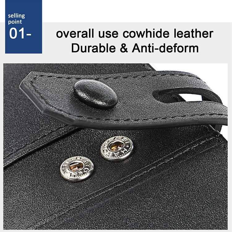 3529 Retro Crazy Horse Texture Double Zipper Anti-magnetic RFID Wallet for Man with Card Slots