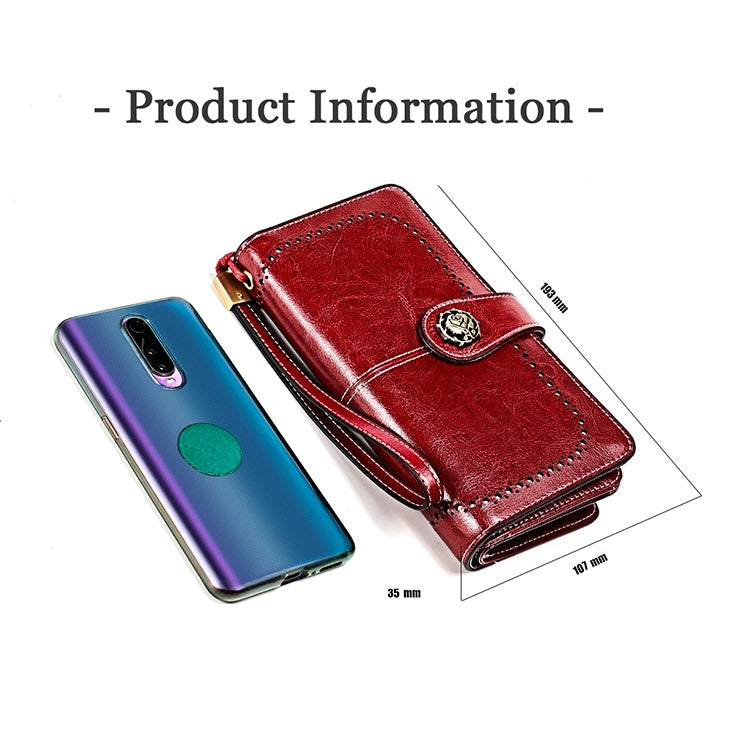 3556 Large Capacity Long Multi-function Anti-magnetic RFID Wallet Clutch for Ladies with Card Slots