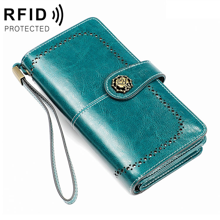3556 Large Capacity Long Multi-function Anti-magnetic RFID Wallet Clutch for Ladies with Card Slots