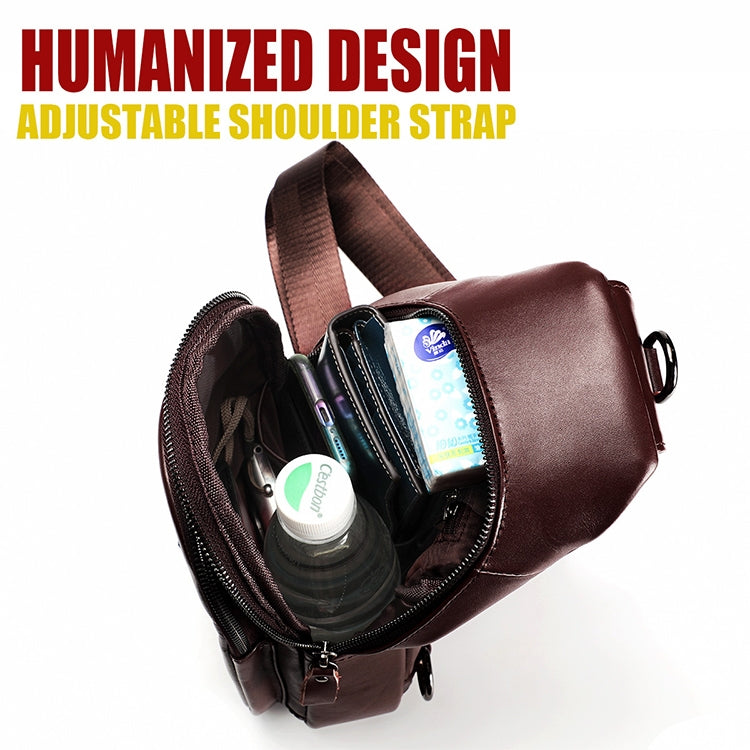 6027 Men Crossbody Bag Casual Multi-function Shoulder Waist Bag