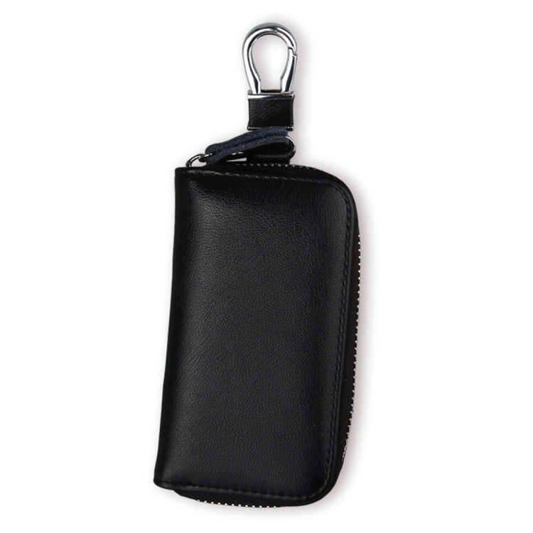 9092 Business Style Multifunctional Genuine Leather Zipper Car Key Bag