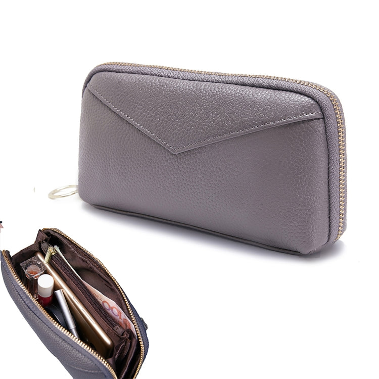 2-Folding Square Genuine Leather Handbag