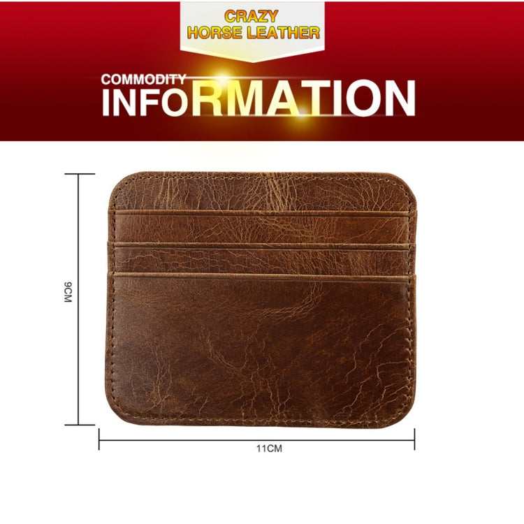 KB108 Antimagnetic RFID Fashion Crazy Horse Texture Bus Credit Card Package burglar brush