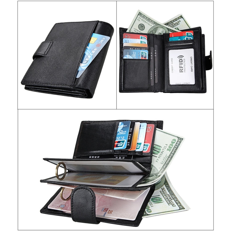 Antimagnet RFID Genuine Leather Wallet / Passport Package / Cowhide Card Slot for man