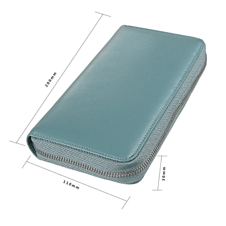 Antimagnetic RFID Large Capacity Long Style Genuine Leather Passport Package / Multifunctional and Many Card Slots Card Package