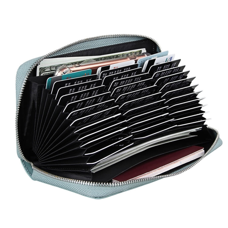 Antimagnetic RFID Large Capacity Long Style Genuine Leather Passport Package / Multifunctional and Many Card Slots Card Package