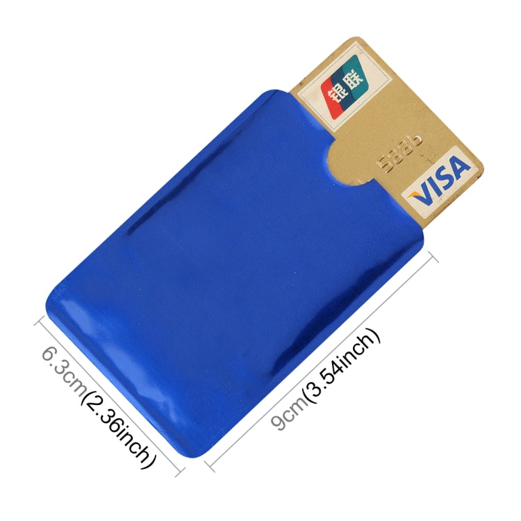 100pcs Aluminum Foil RFID Blocking Credit Card ID Bank Card Case Card Holder Cover, Size: 9 x 6.3cm
