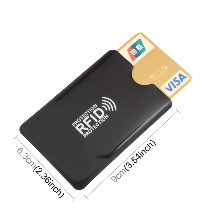100pcs Aluminum Foil RFID Blocking Credit Card ID Bank Card Case Card Holder Cover, Size: 9 x 6.3cm